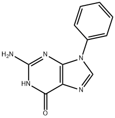 2-氨基-9-苯基-1H-嘌呤-6(9H)-酮 结构式
