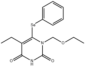 5-ethyl-1-(ethoxymethyl)-6-(phenylselenenyl)uracil 结构式