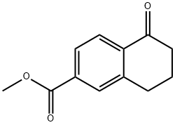 5,6,7,8-四氢-5-氧代-2-萘羧酸甲酯 结构式
