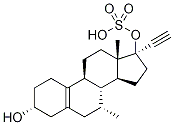 (3α,7α,17α)-7-Methyl-19-norpregn-5(10)-en-20-yne-3,17-diol 17-(Hydrogen Sulfate) 结构式