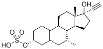 (3α,7α,17α)-7-Methyl-19-norpregn-5(10)-en-20-yne-3,17-diol 3-(Hydrogen Sulfate) 结构式