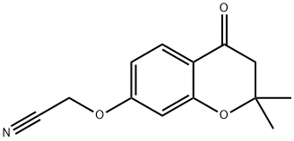 2-[(2,2-二甲基-4-氧代-3,4-二氢-2H-7-色满基)氧基]乙腈 结构式