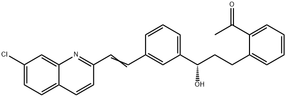 2-[3(S)-[3-[2-(7 -Chloroquinoline-2-yl) Ethenyl]  Pheny1]-3-Hydroxypropyl] phenyl methyl ketone 结构式