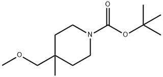 1-Piperidinecarboxylic acid, 4-(methoxymethyl)-4-methyl-, 1,1-dimethylethyl ester 结构式