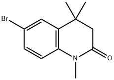 6-溴-1,4,4-三甲基-3,4-二氢-1H-喹啉-2酮 结构式
