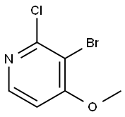 2-氯-3-溴-4-甲氧基吡啶 结构式