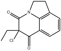 4H-Pyrrolo[3,2,1-ij]quinoline-4,6(5H)-dione,  5-chloro-5-ethyl-1,2-dihydro- 结构式