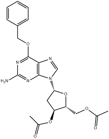 3',5'-Di-O-acetyl O6-Benzyl-2'-deoxyguanosine 结构式