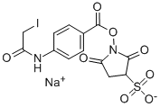 SULFO-N-SUCCINIMIDYL (N-IODOACETYL)AMINOBENZOATE 结构式