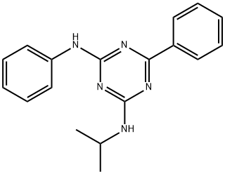 N2-isopropyl-N4,6-diphenyl-1,3,5-triazine-2,4-diamine 结构式