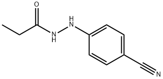 Propanoic  acid,  2-(4-cyanophenyl)hydrazide 结构式