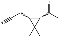 Cyclopropaneacetonitrile, 3-acetyl-2,2-dimethyl-, (1R-cis)- (9CI) 结构式