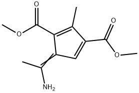 5-(1-Aminoethylidene)-2-methyl-1,3-cyclopentadiene-1,3-dicarboxylic acid dimethyl ester 结构式