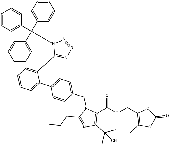 三苯甲基奥美沙坦酯 结构式