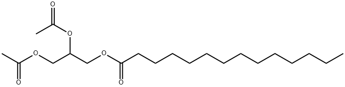 十四烷酸2,3-双(乙酰氧基)丙酯 结构式