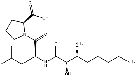 3,7-diamino-2-hydroxyheptanoyl-leucyl-proline 结构式