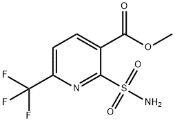 METHYL 2-AMINOSULFONYL-6-(TRIFLUOROMETHYL)PYRIDINE-3-CARBOXYLATE 结构式