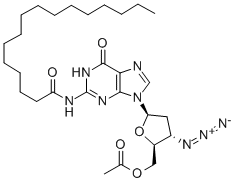 5'-O-Acetyl-3'-azido-2',3'-dideoxy-N<sup>2</sup>-palmitoylguanosine