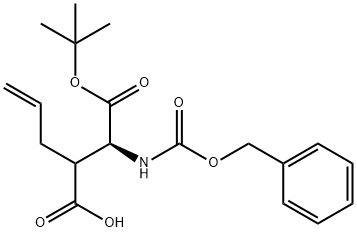 N-苄氧羰基-3-烯丙基-L-天冬氨酸 1-叔丁酯 结构式