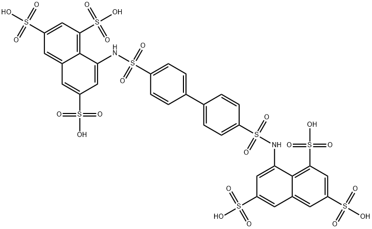 8,8'-((1,1'-Biphenyl)-4,4'-diylbis(sulfonylimino))bis-1,3,6-naphthalenetrisulfonic acid 结构式