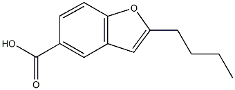 2-丁基苯并呋喃-5-羧酸 结构式