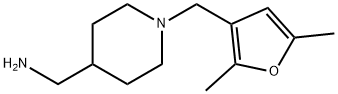 ({1-[(2,5-Dimethyl-3-furyl)methyl]piperidin-4-yl}methyl)amine 结构式