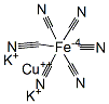 COPPERPOTASSIUMHEXACYANOFERRATE(II) 结构式