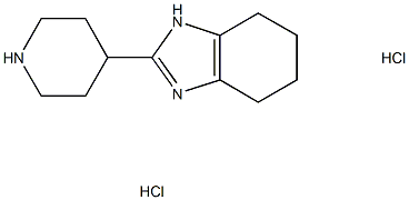 4,5,6,7-四氢-2-(4-哌啶基)-1H-苯并咪唑二盐酸盐 结构式