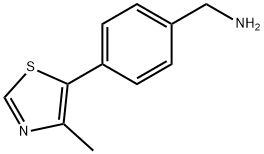 4-(4-甲基噻唑-5-基)苄胺 结构式