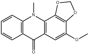 4-Methoxy-11-methyl-1,3-dioxolo[4,5-c]acridin-6(11H)-one 结构式