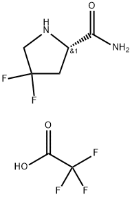 (S)-4,4-二氟吡咯烷-2-甲酰胺三氟乙酸盐 结构式
