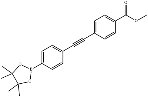 4-{4-(甲氧基羰基)苯乙炔基}苯硼酸频哪酯 结构式