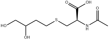N-乙酰-S-(3,4-二羟基丁基)-L-半胱氨酸 结构式