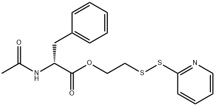 2-(N'-acetylphenylalanyl)hydroxyethyl-2'-pyridyl disulfide 结构式
