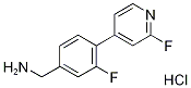 (3-氟-4-(2-氟吡啶-4-基)苯基)甲胺盐酸盐 结构式