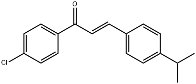 (E)-1-(4-chlorophenyl)-3-(4-isopropylphenyl)-2-propen-1-one 结构式