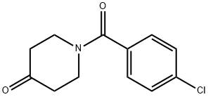 1-(4-氯苯甲酰基)-4-哌啶酮 结构式