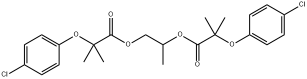 Bis[2-(p-chlorophenoxy)-2-methylpropionic acid]propylene ester 结构式