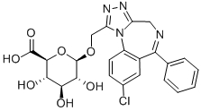 1-Hydroxy Alprazolam b-D-Glucuronide 结构式