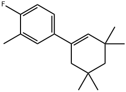 1-(4-氟-3-甲苯基)-3,3,5,5-四甲基环己烯 结构式