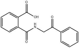 2-[(2-氧代-2-苯基-乙基)氨基甲酰]苯甲酸 结构式