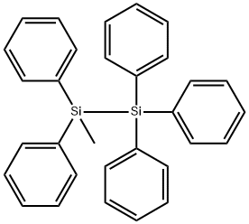 1-METHYL-1,1,2,2,2-PENTAPHENYLDISILANE 结构式