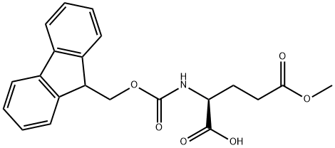 Fmoc-L-谷氨酸 gamma-甲酯 结构式