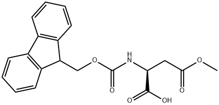 Fmoc-L-天冬氨酸 4-甲酯 结构式