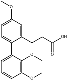 3-Phenylpropionic acid, 5-methoxy-2-[2,3-dimethoxyphenyl]- 结构式