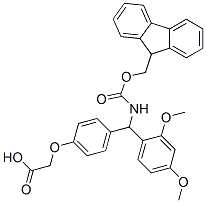 4-[(2,4-二甲氧基苯基)(Fmoc-氨基)甲基]苯氧乙酸 结构式