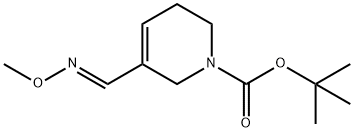 1(2H)-Pyridinecarboxylic acid, 3,6-dihydro-5-((methoxyimino)methyl)-,  1,1-dimethylethyl ester, (E)- 结构式