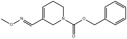 1(2H)-Pyridinecarboxylic acid, 3,6-dihydro-5-((methoxyimino)methyl)-,  phenylmethyl ester, (E)- 结构式