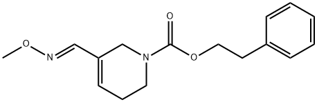 1(2H)-Pyridinecarboxylic acid, 3,6-dihydro-5-((methoxyimino)methyl)-,  2-phenylethyl ester, (E)- 结构式