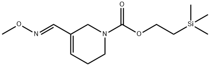 2-(Trimethylsilyl)ethyl (E)-3,6-dihydro-5-((methoxyimino)methyl)-1(2H) -pyridinecarboxylate 结构式